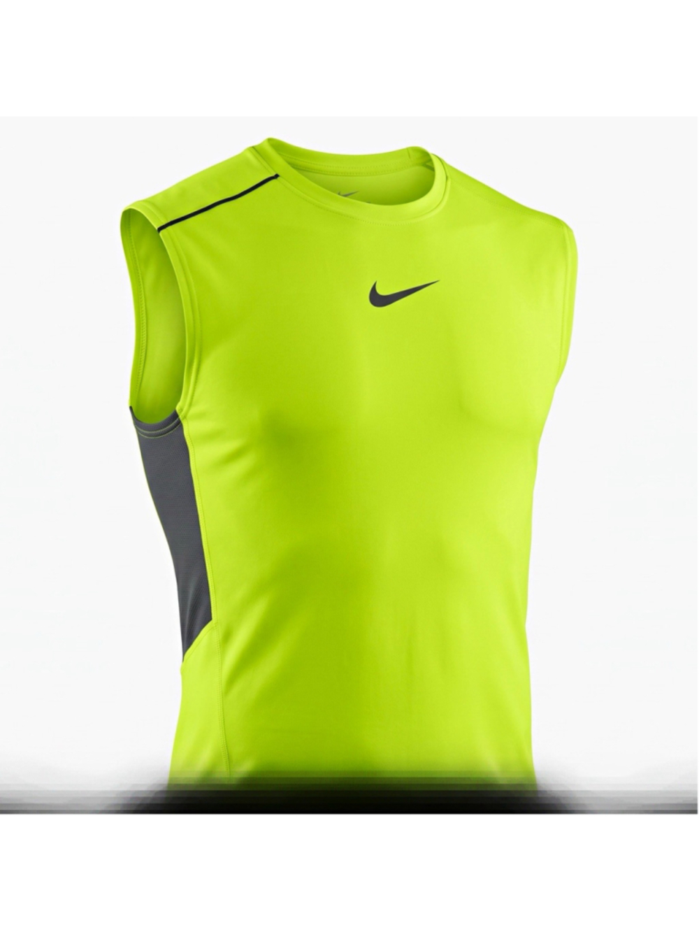 Nike Dri-FIT Men’s Training Sleeveless Crew Neck Tank Top Yellow Gray 2XL